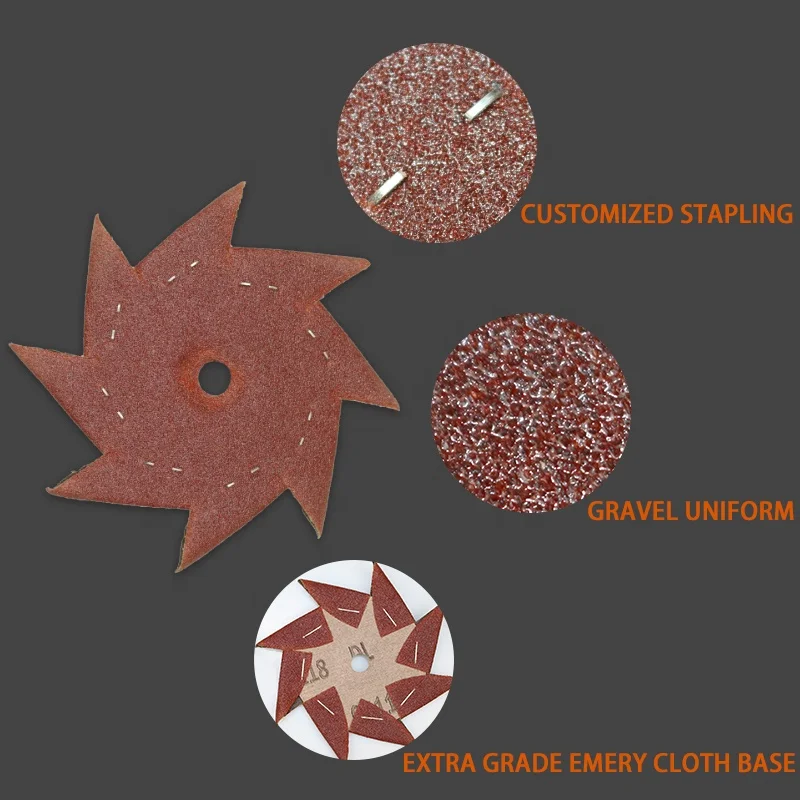 5Inch 125mm Octagonal Abrasive Sandpaper Sanding Disc sand disc for wood deburring or polishing