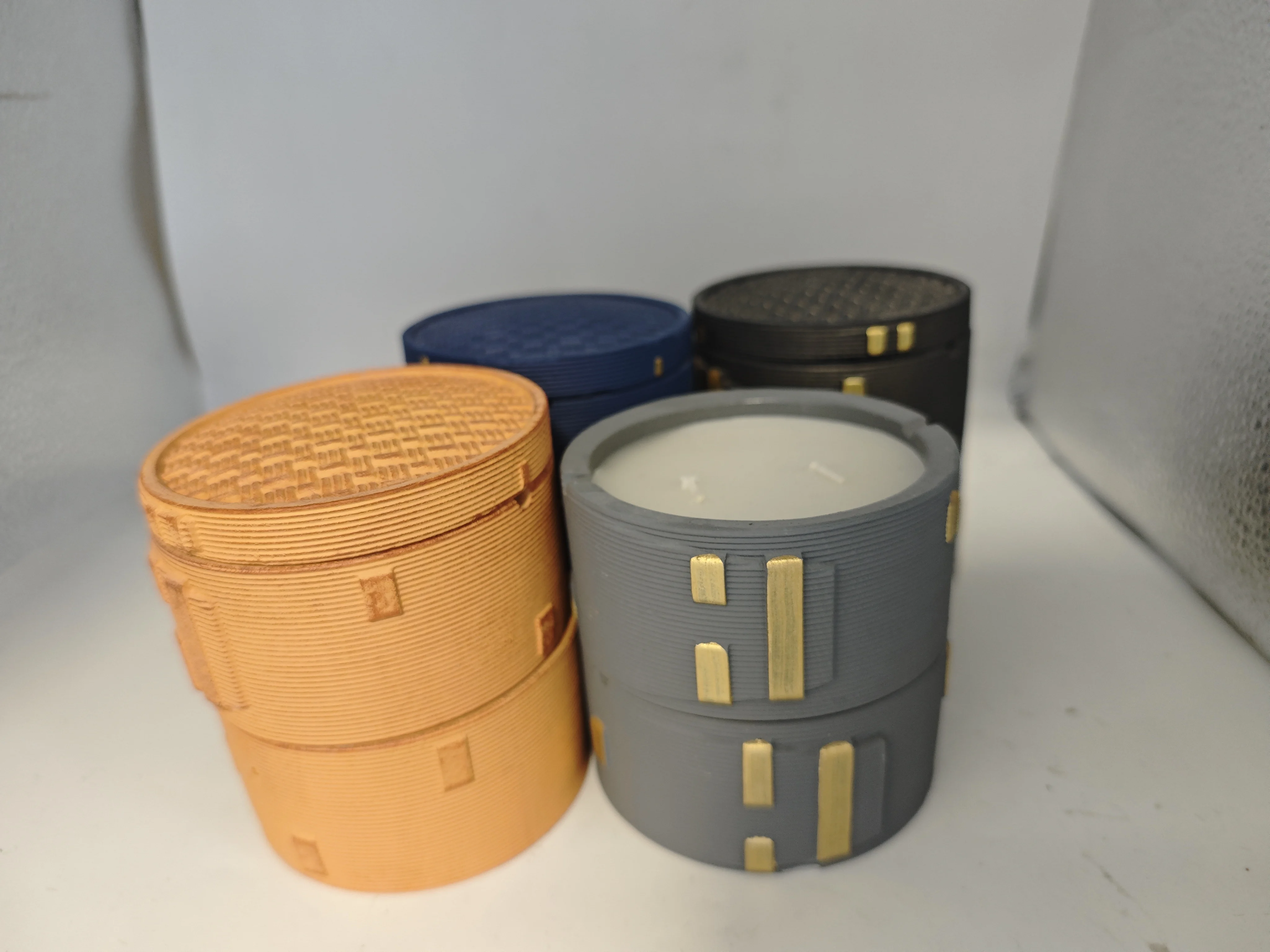 Curved Candle Jar Cement Handmade Mold,Storage Box Silicone Molds,Plaster Casting,Terrazzo Jesmonite Mould