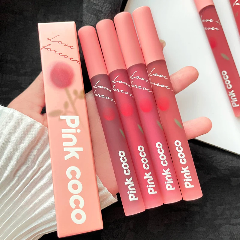 wholesale women private label fashions custom logo vegan 6 colors high pigment cosmetics waterproof matte liquid lipstick