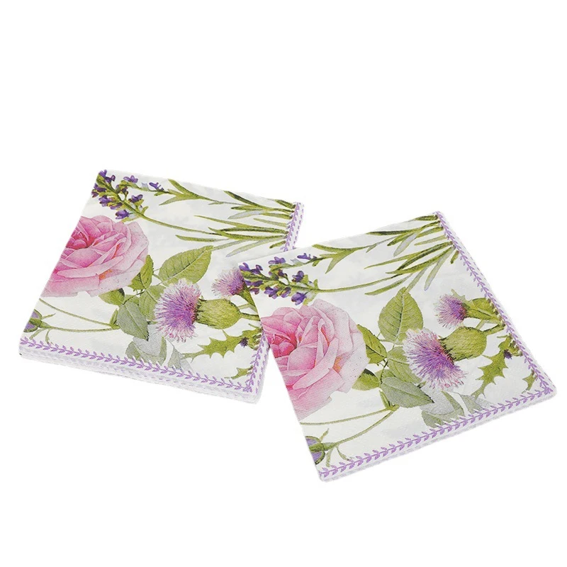 High Quality Custom Printed Paper Napkins with Custom Logo kitchen napkins decorative napkins for decoupage