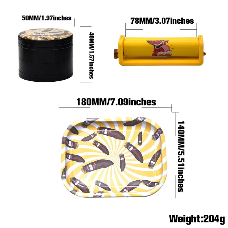 1pcs herb grinder 1pcs rolling tray 1pcs maker Smoking Accessories Starter Kit