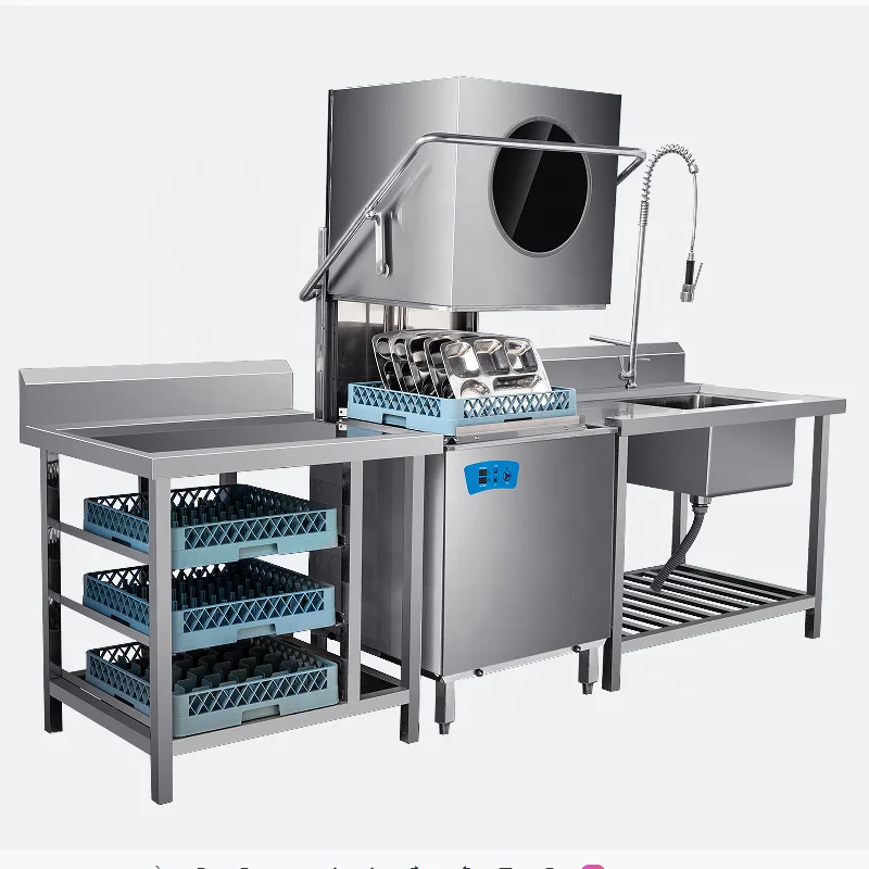 Dishwasher With Drain Pump, Break Tank, Rinse Booster Pump And Added Chemical Pumps