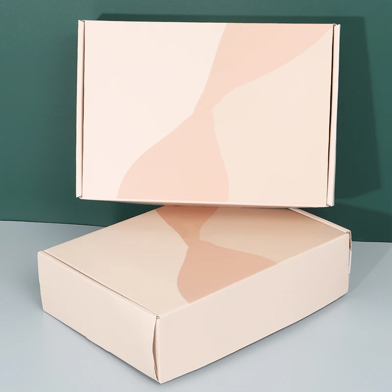 Factory custom custom logo pattern multi-color optional paper durable corrugated packaging cosmetics gift corrugated box