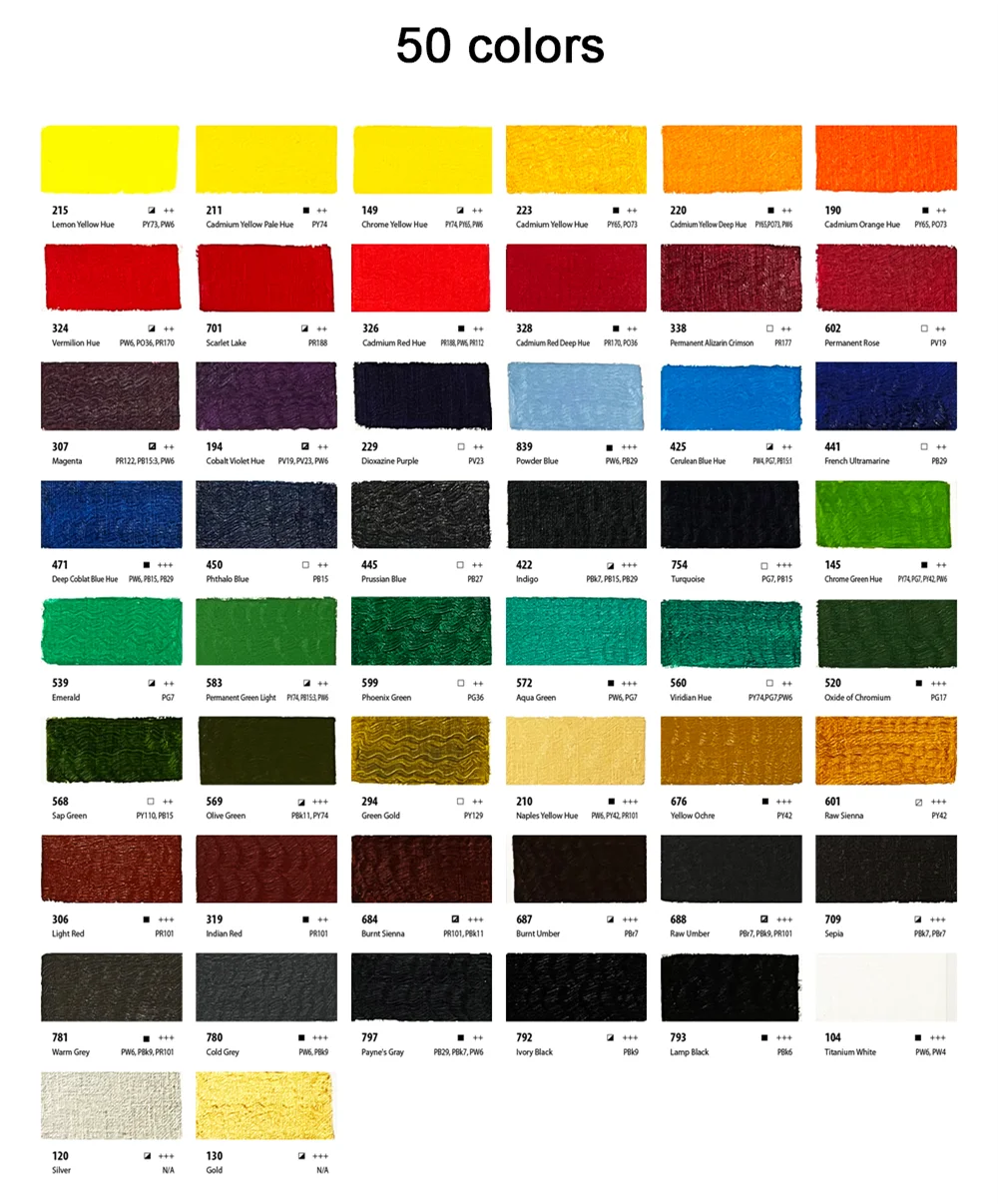 Hot sell 120ml Fine Oil Color Artist Level for Artist Students kids certified by CE AP ISO for Canvas diy oil painting