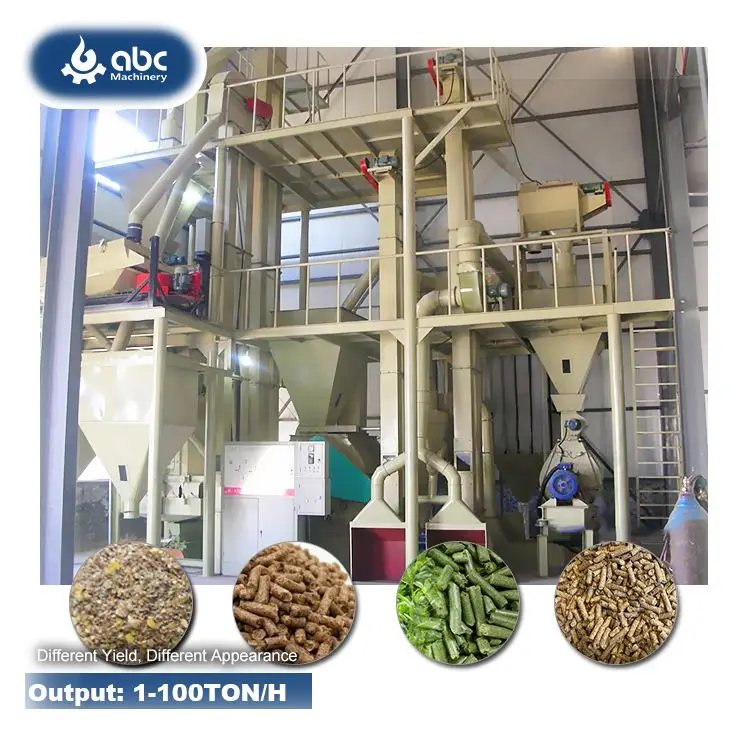 5 ton per hour feed pellet mill complete line laying hens feed maker machine livestock feed plant