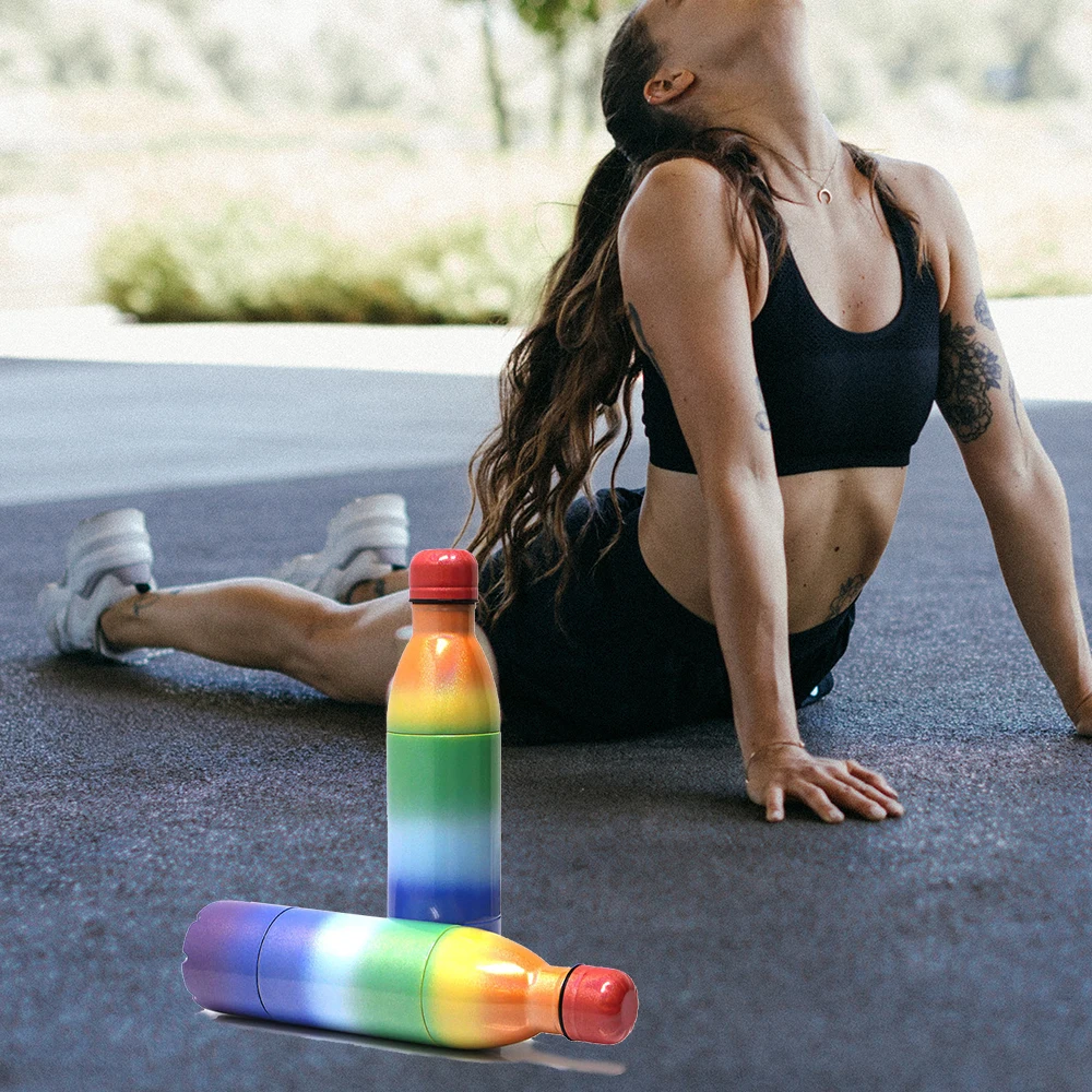 2021 New Custom  Vacuum Stainless Steel Insulated Protien Shaker Cup Bottle Custom Logo 500ML 750ML