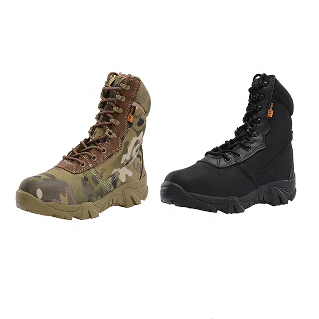 Мужские камуфляжные армейские ботинки, зимние тактические походные ботинки на молнии сбоку, 2019