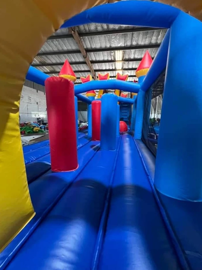 Obstacle Clearance Inflatable Game PVC Unisex Adult Inflatable Obstacle Course Customize Size 60 Ft Jump Orange Titan Obstacles