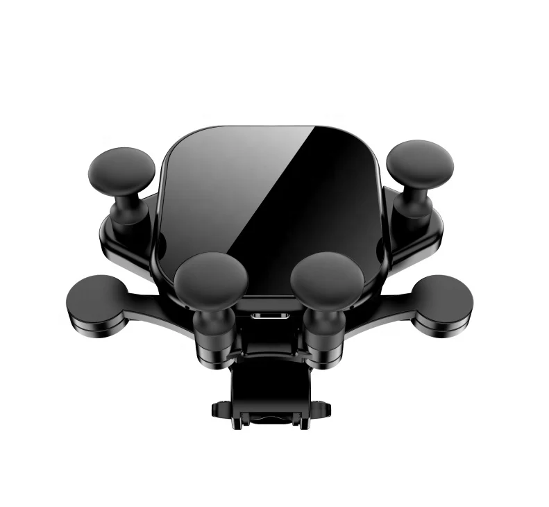 Multi-Protection Free Adjustable 15W Smart Touch Sensor Phone Charging Holder Wireless Car Charger With Stretchable Hook