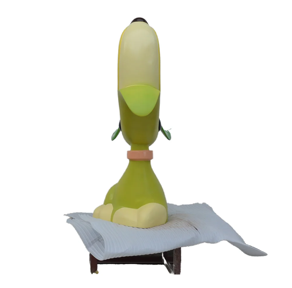 Creative Party Decor Accessories Resin Banana Dog Figurine Animal Standing Decor