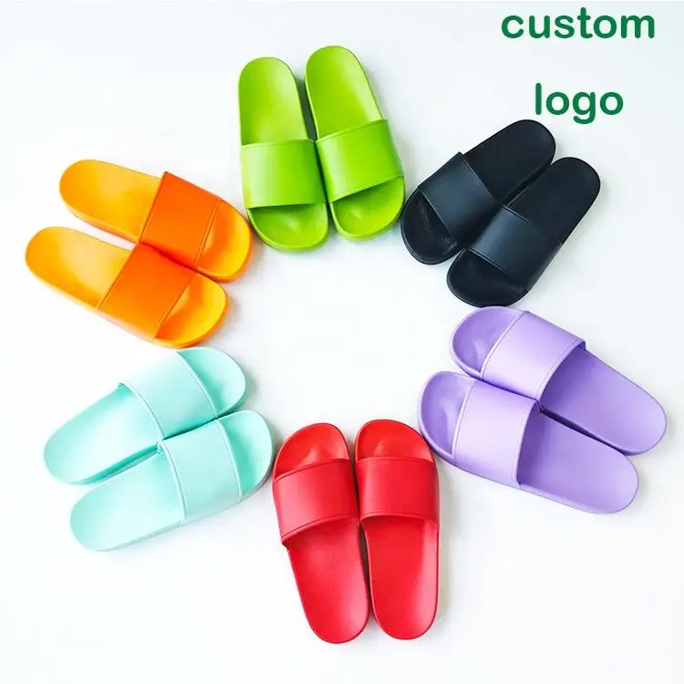 Factory Brand Mens Slipper Custom Style Designer Slides Footwear PVC EVA Anti-slip Men Slide Slippers