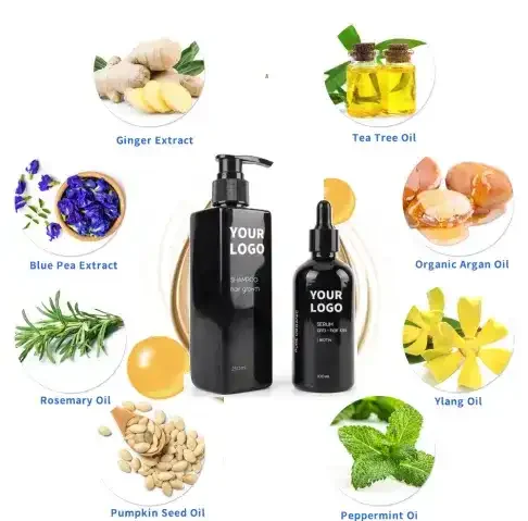 Supplier Wholesale Oil Control Anti Loss Hair Natural Regrowth Treatment Scalp Elixirs Hair Growth Oil Serum shampoo kits