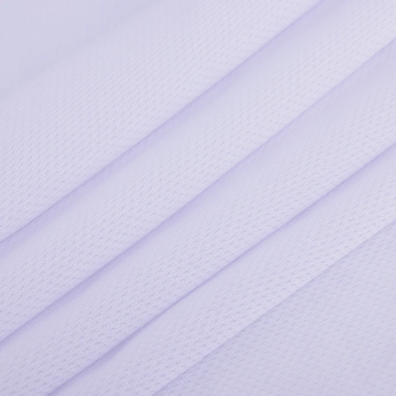 100% polyester 180gsm bird eye mesh sports pants fabric solid color lightweight fast drying double sided wear resistant