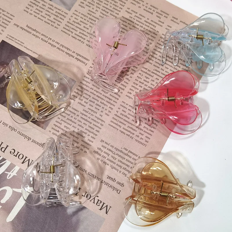 5cm small chess checked plastic square hair clamp strong hold checkered PVC acrylic acetate hair claws clip checker hair claw