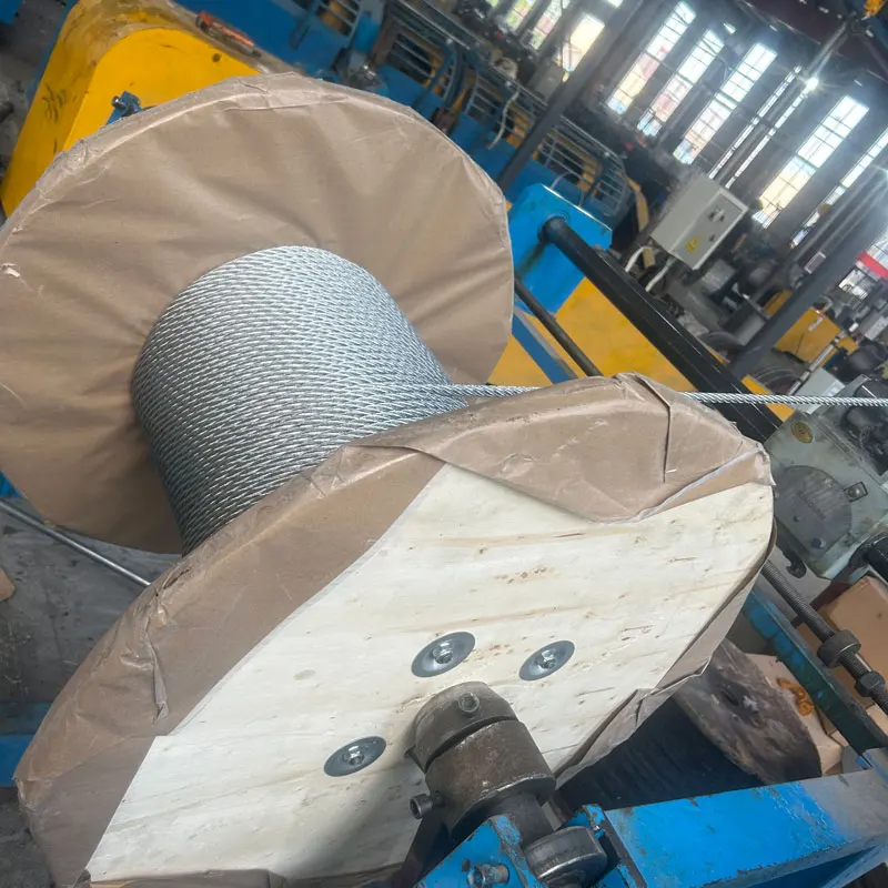 High Carbon Electro Galvanized Hot Dip Galvanized Steel Wire Rope 6X12+7Fc 7mm