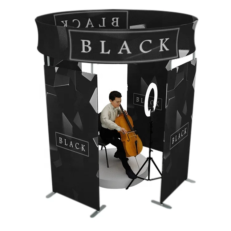 Round Backdrop For 360 Photo Booth 360 Photo Booth With Backdrop Enclosure New