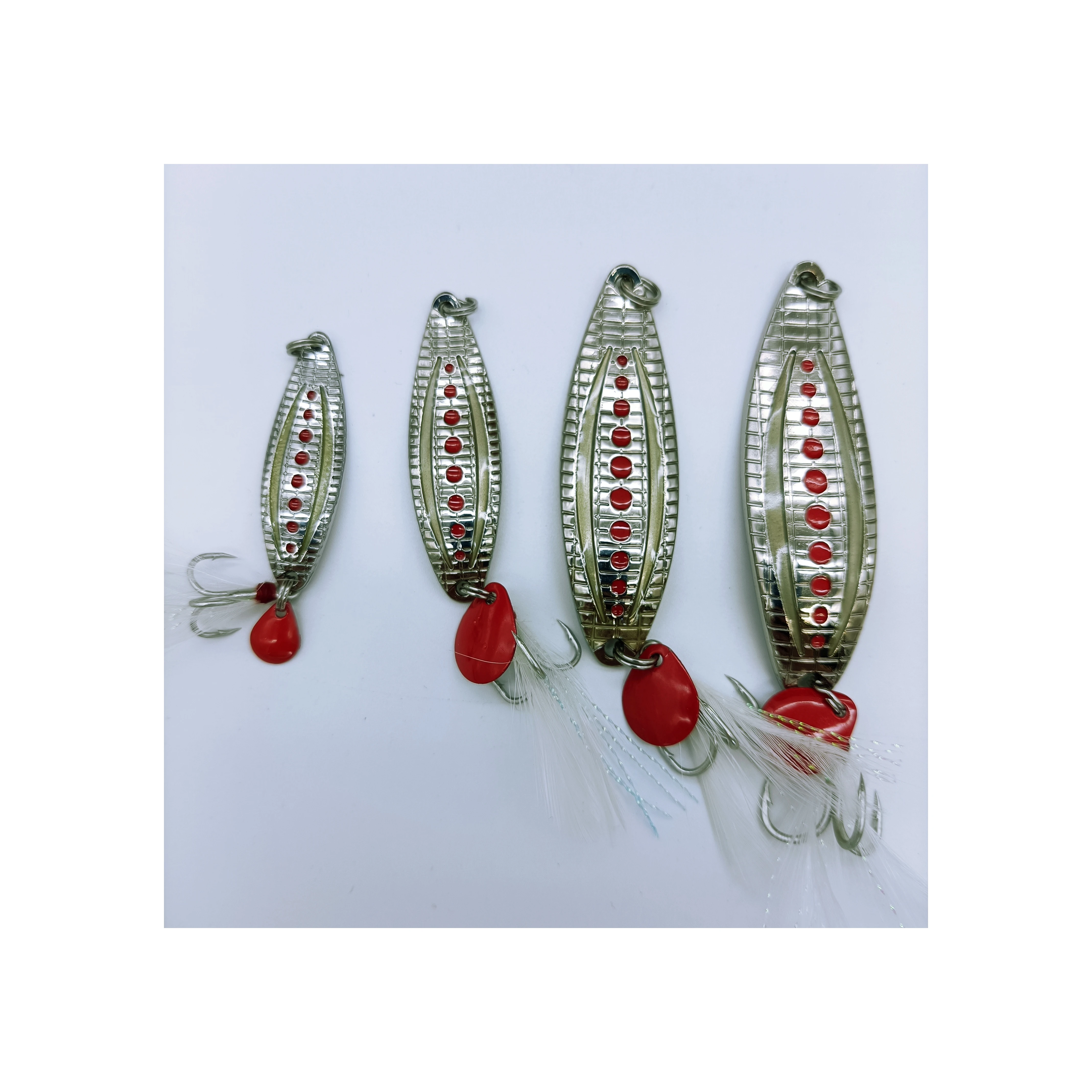 Widely Used Superior Quality New Blood Leech Spoon Lure With Sequins Fishing Bait