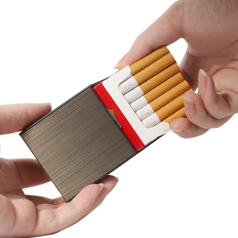 Erliao good design tobacco storage box smoking accessories portable metal cigarette case