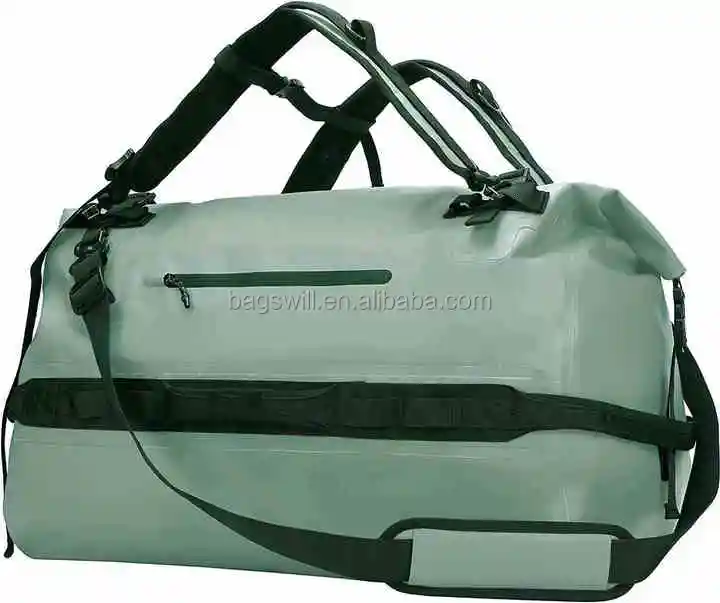 Lightweight 40l 500D PVC tarpaulin camping hiking fishing waterproof zipper dry backpack with waterproof rainproof