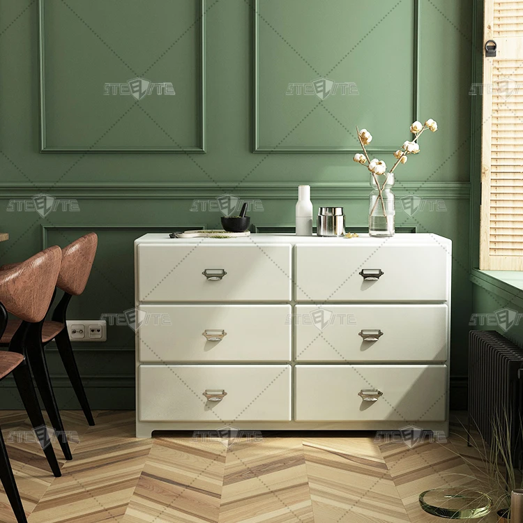 Modern style antique hall decoration furniture multiple drawers sideboard cabinet metal design