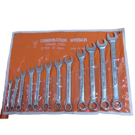 carbon steel 14PCS wrench set 8-24MM combination spanner