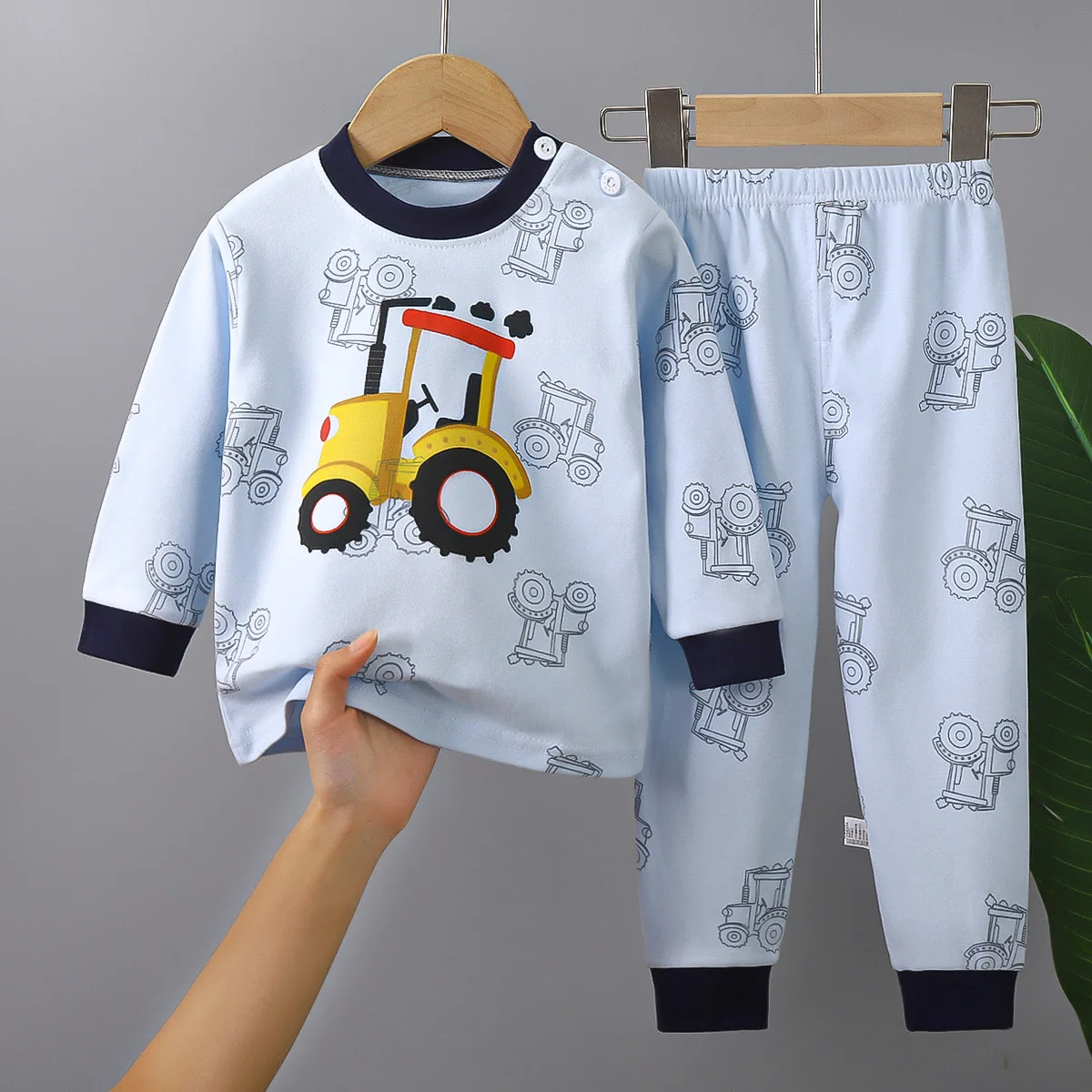 Baby Kids Pajamas Sets Cotton Boys Sleepwear Suit Autumn Girls Long Sleeve Tops+Pants Children Clothing