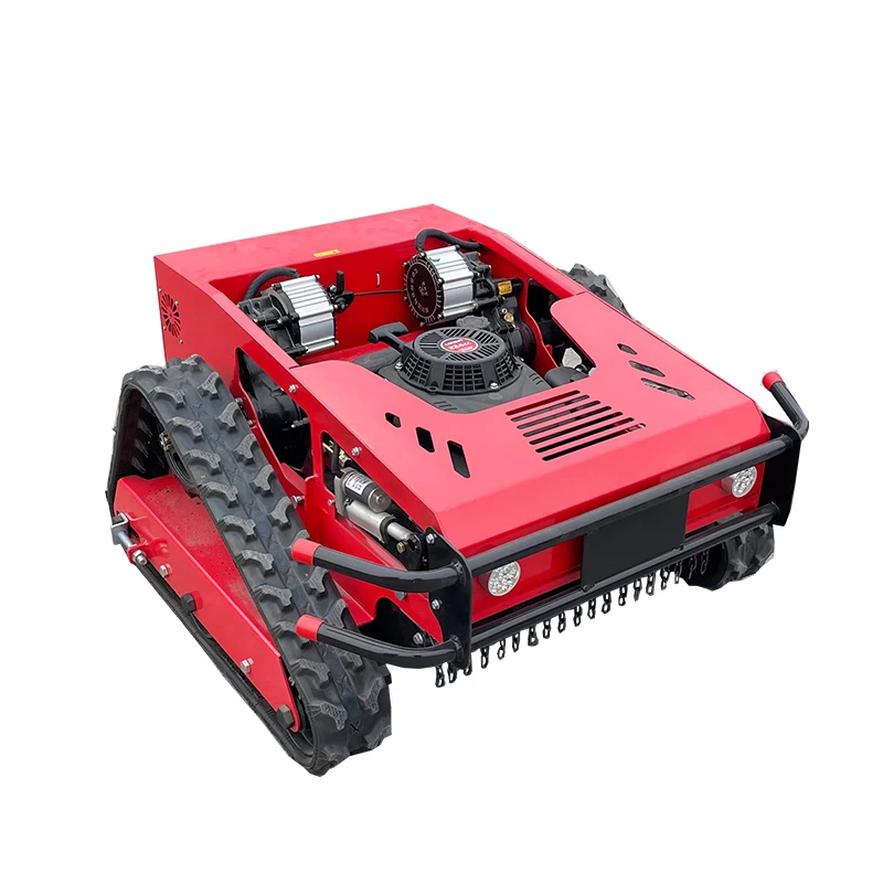 CE Approved All Terrain Grass Cutting Machine Agriculture Rubber Tracks Remote Control Robot Lawn Mower
