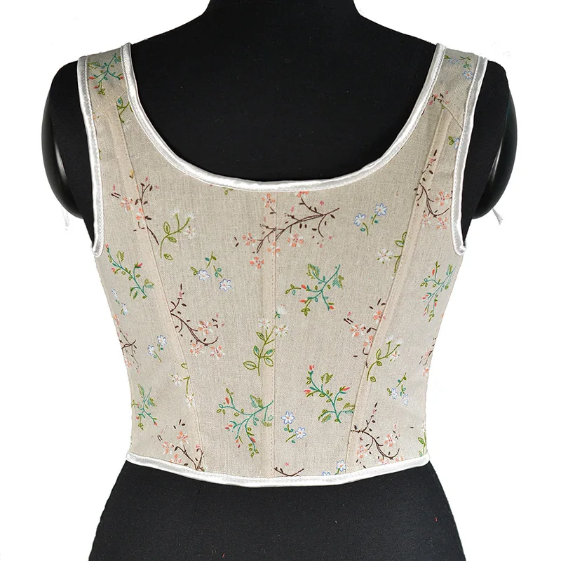 2024 High Quality Bustier Crop Floral Branch Flower Bustiers Crop Top Overbust Corset for Women Sexy Straps Bustier