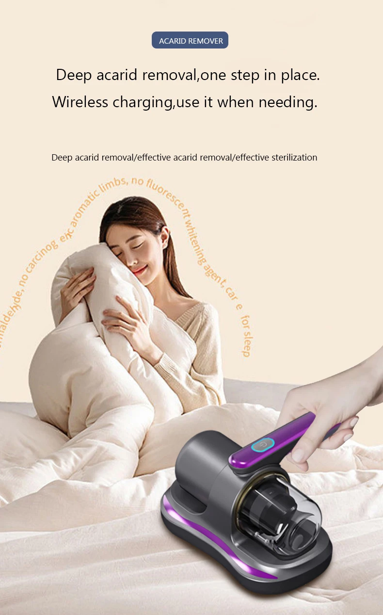 JINGOYANG new arrivals  portable mite remover vacuum cleaner wireless for car bed