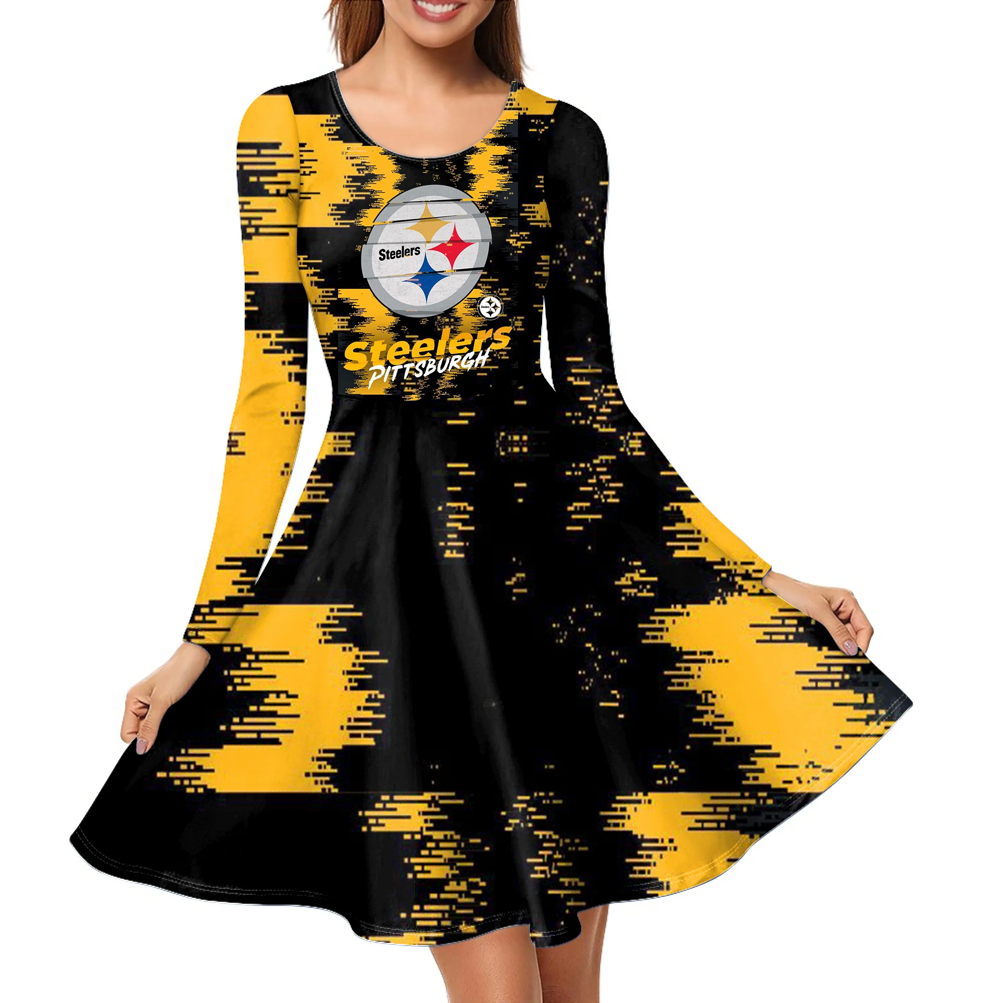 Womens dresses fashion 2014 casual long sleeve maxi bodycon dress for women