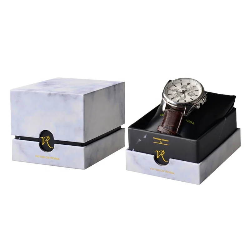 Customized logo men woman watch set packaging box with pillow luxury paper gift packaging watch box
