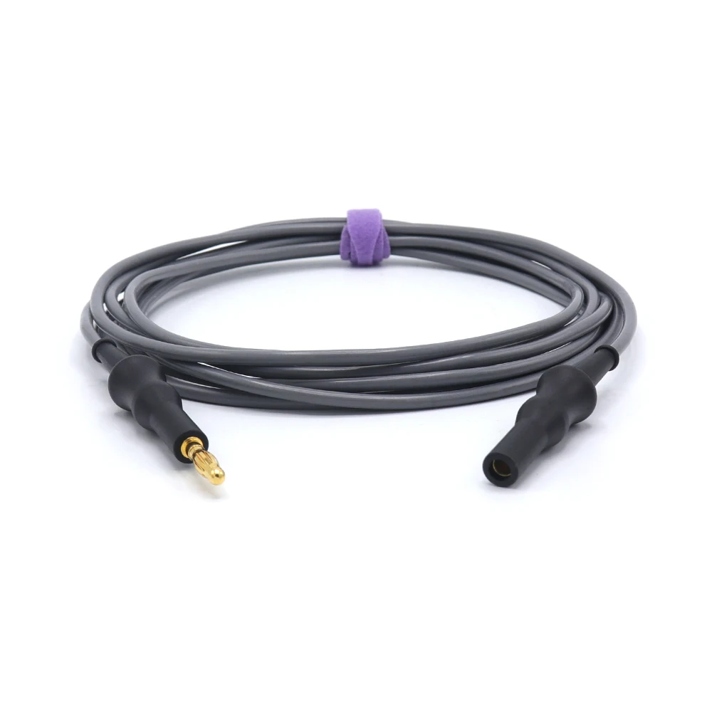 Reusable silicone Monopolar Endoscopic Cable,3 M highly flexible silicone coated cable Autoclavable 4mm Banana Plug Female