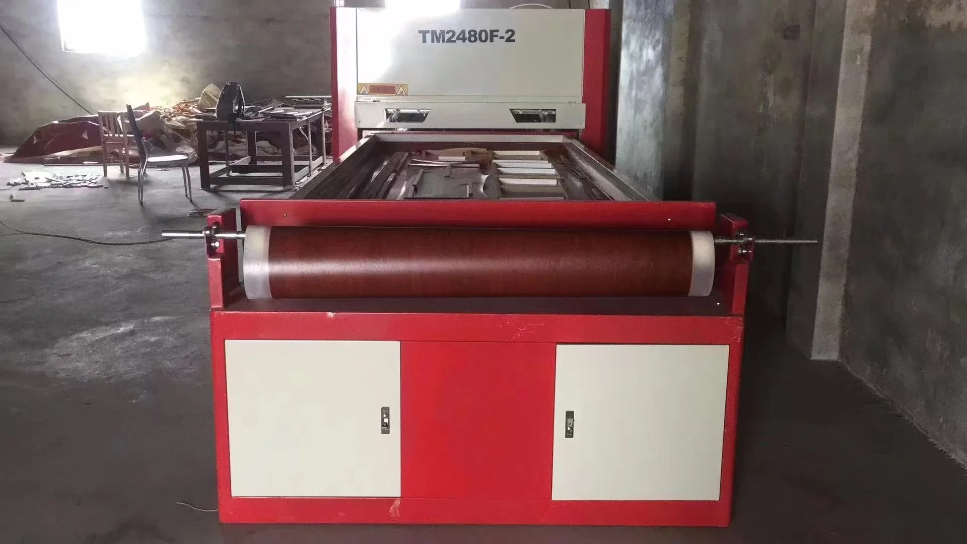LD Machinery TM2480 automatic vacuum forming negative pressure pvc film laminator suction machine for door sheet door plank