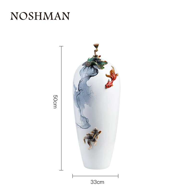 Fashionable Colorful Luxury Modern Living Room Home Decoration Creative Pottery Handmade Enamel Ceramic Vase vaso decorativo