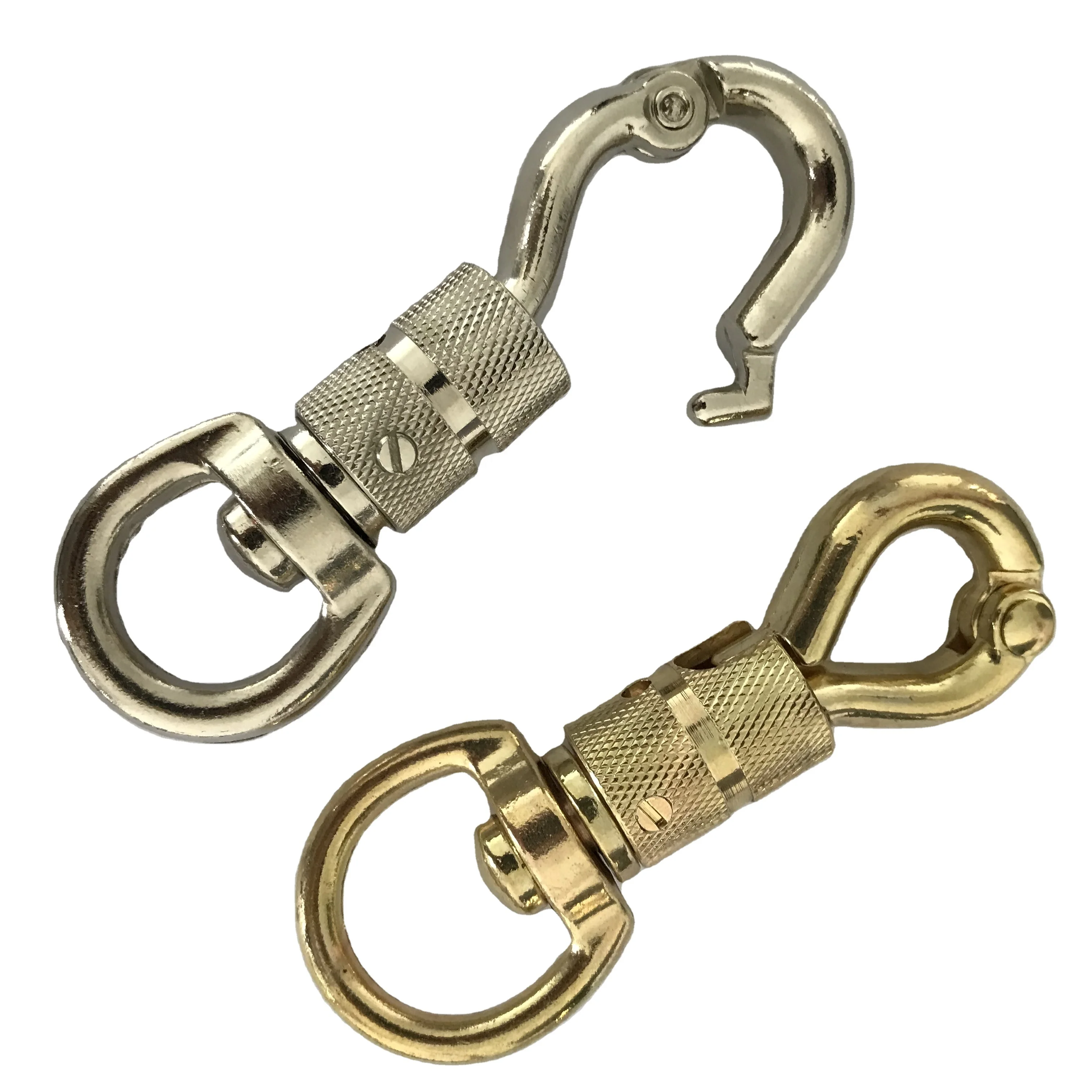 Silver Color Zinc Alloy Quick Release Panic Bull Snap Hook Panic Snap Trigger Safety Hooks Swiveling Eye For Horse Reins