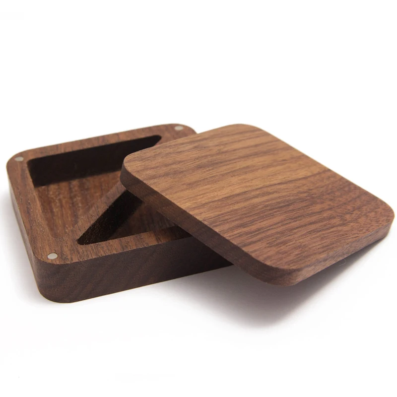 Walnut Proposal Ring Box Jewelry Storage Box Wedding Ring Box