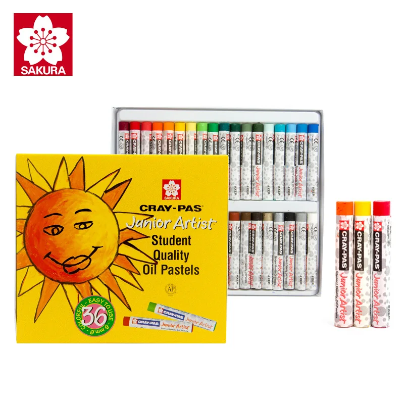 Sakura  24/36/48 Colors Art Soft Pastel Wax Crayon Oil Pastel set