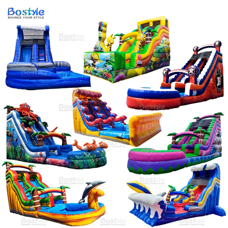 20m Height crazy large water park slide commercial inflatable water slide for Adults