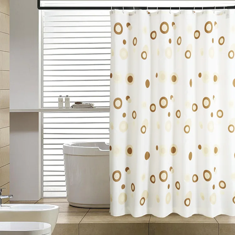 Wholesale polyester waterproof printing bathroom shower curtains
