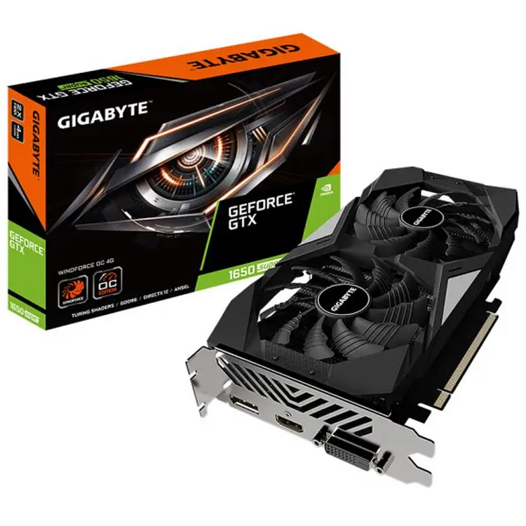 Видеокарта Gigabyte GTX 1650 SUPER WF2OC wind magic 4G GDDR6 128 бит курица LOL компьютерная игра