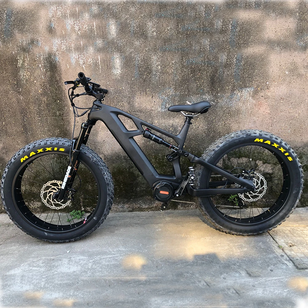 New Carbon Fiber Frame Emtb 48v Bafang G510 /m620 1000w Motor Mid Drive Full Suspension Electric Mountain Bike Mtb