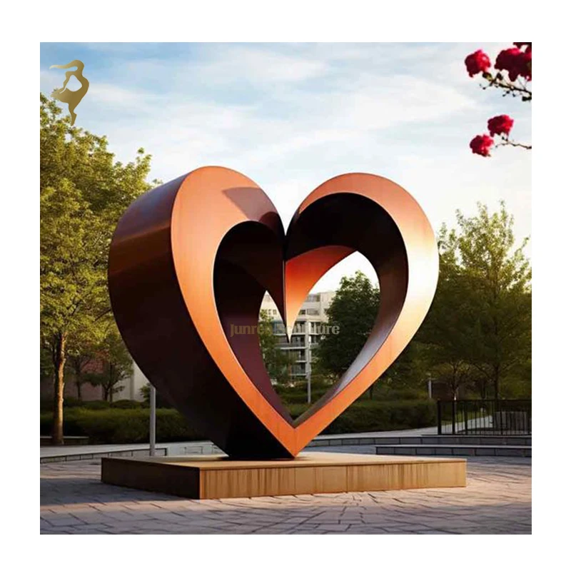 Custom made square design metal art word statue love letter stainless steel sculptures for outdoor