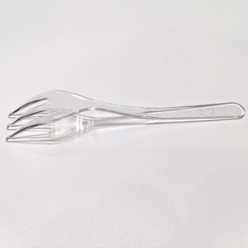 Convenient Clear Dessert Forks Tiny Plastic Appetizer Fork Small Cake Tasting Fork
