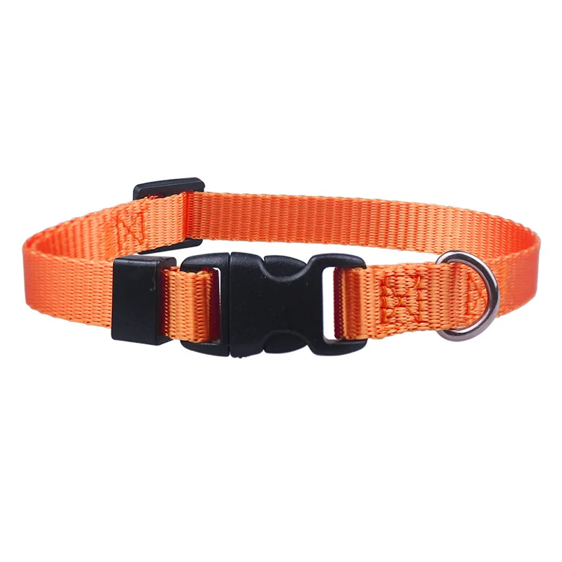 Puppy collars for small dogs Nylon Dog Collars Adjustable Classic Solid Color True Dog Collar Pet Essentials M (1.0cm*21.5~33cm)