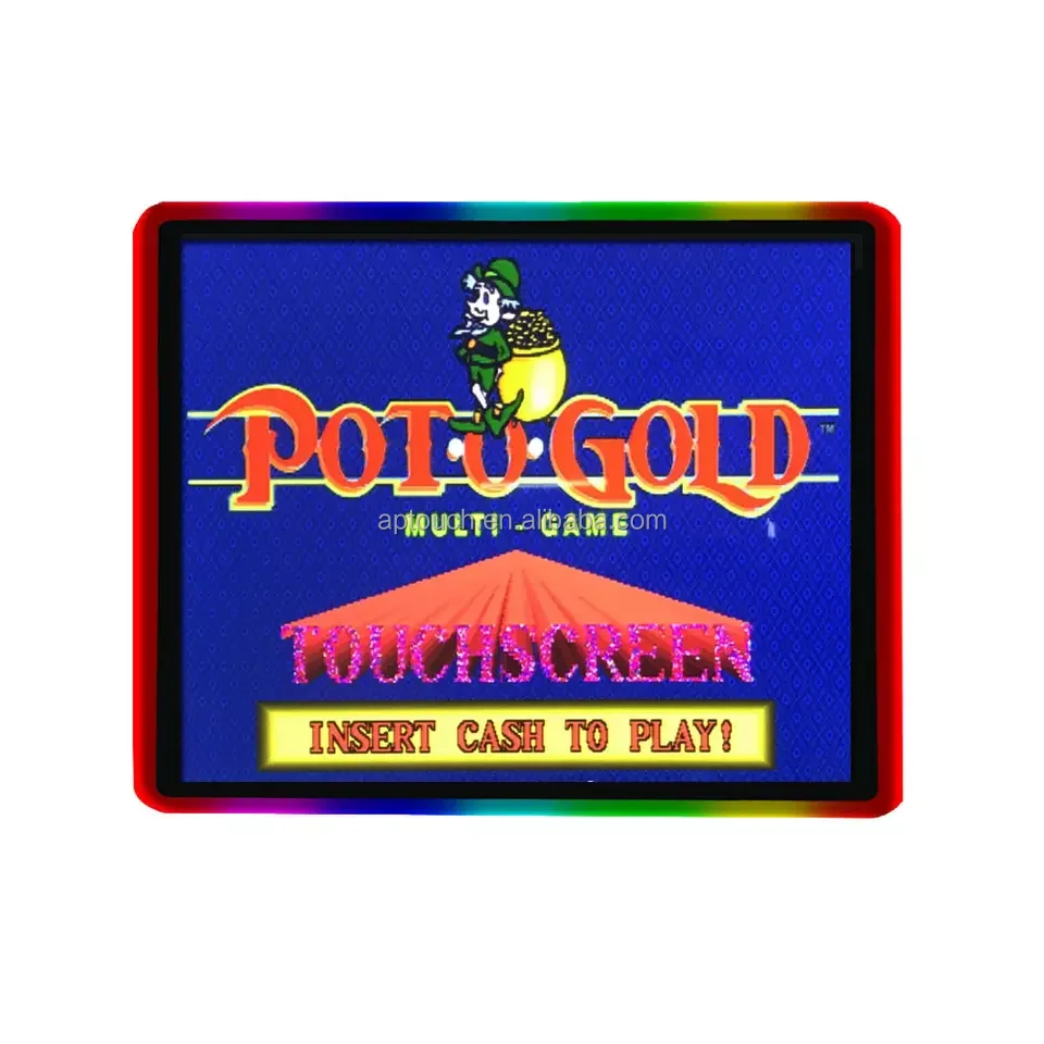 19inch 21.5inch 22inch ELO/3M driver capacitive touch monitor with LED lights wofk for R-oulette/POG/Texas Keno