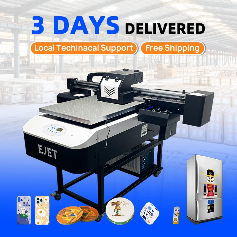 Wide uses 6090 UV printer 2~4 XP600/i3200 heads CMYK+W+Varnish CUP UV flatbed printer