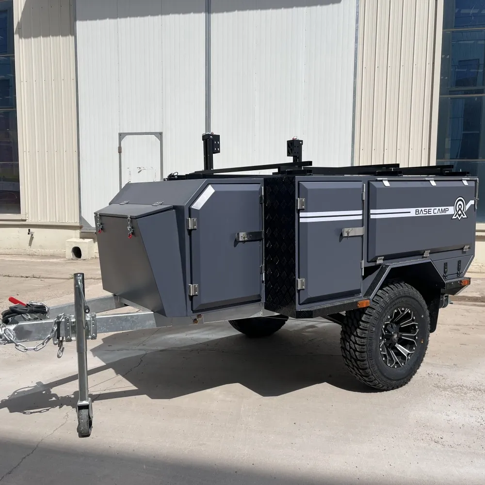 Hot Sale Forward Folding Independent Suspension Camper Trailer With Huge Tent For Sale