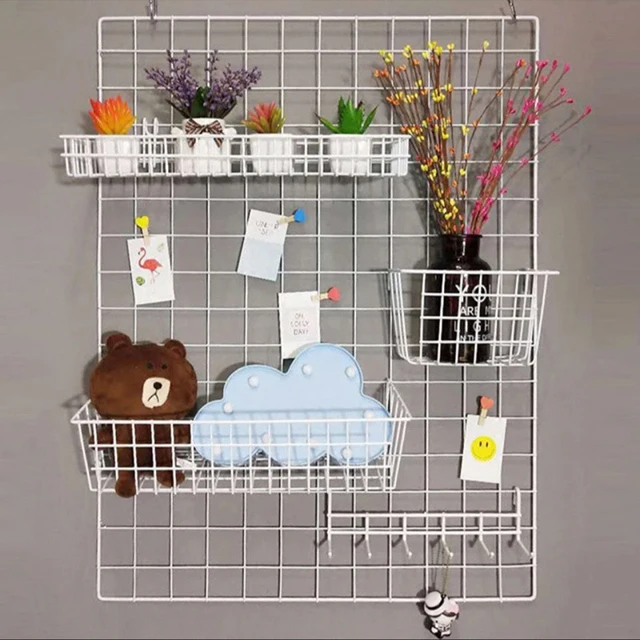 Wire Grid Panel Multifunction Photo Wall Decor Mesh Frame for Home Decor Dorm Decoration