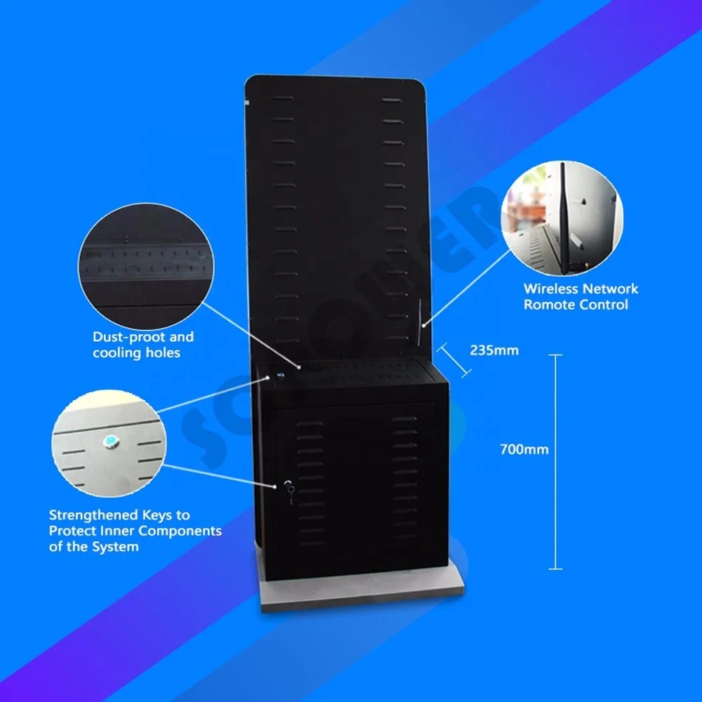LCD menu power bank mobile phone charging station with