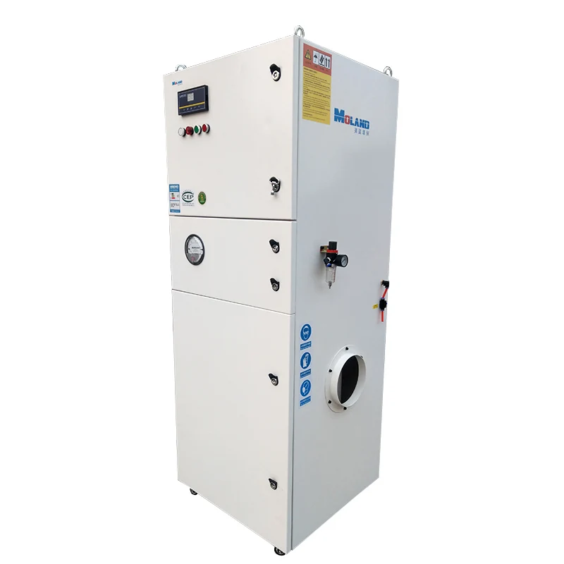 
Smart PLC Auto Cleaning Fume Smoke Dust Powder Extractor With CE Certification Industrial Dust Collector With Two Extraction Arm 